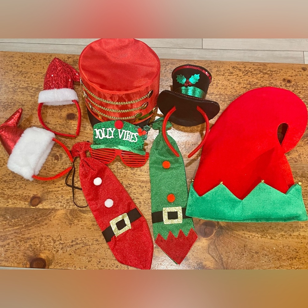 Christmas Costume Accessories Set - Photo Booth Props